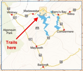 Spectacle Lakes trail location map